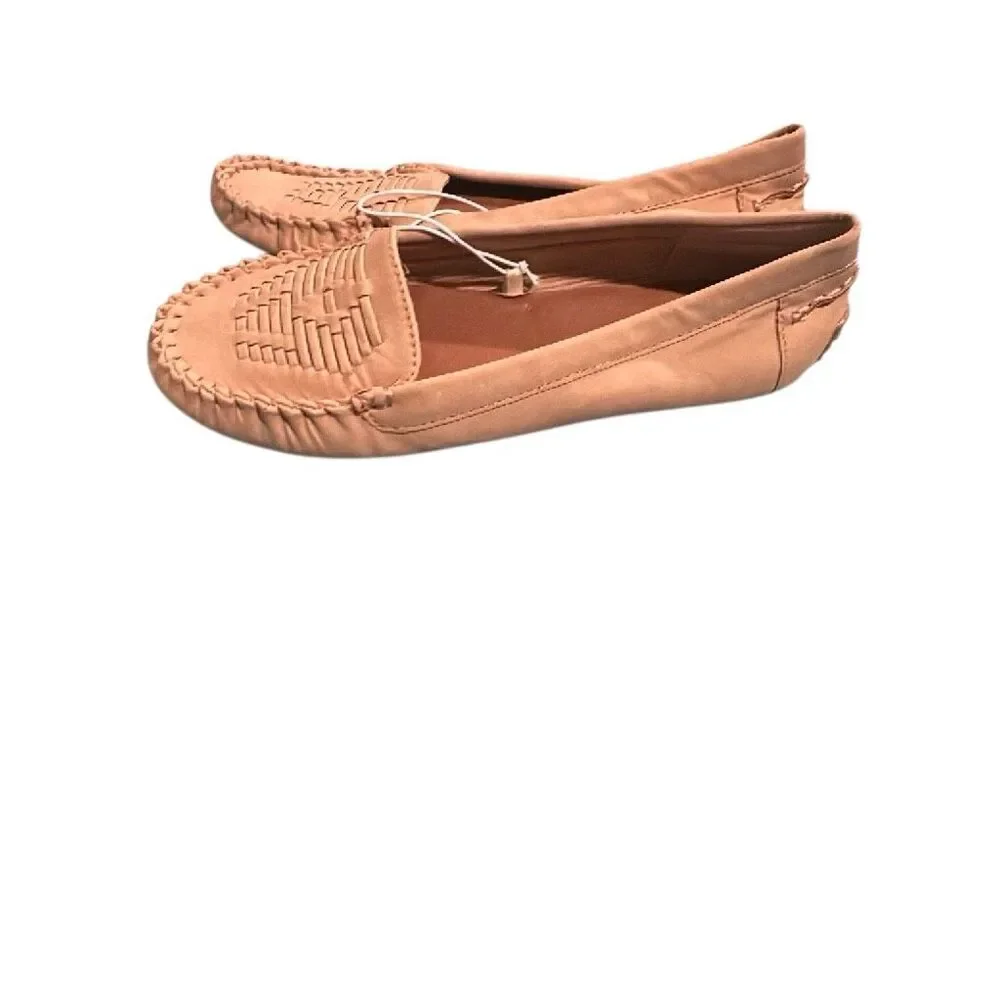 Lucky tan moc driving moccasin sz 9 slip on flats